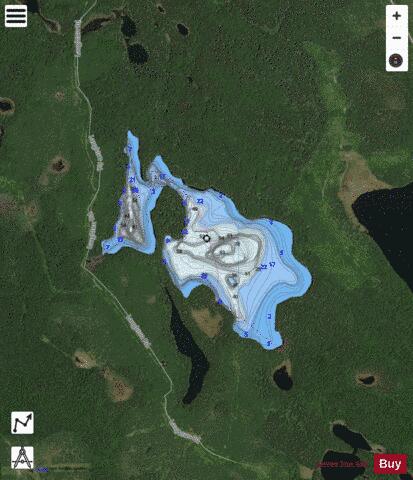 Cochrane Lake Laughton depth contour Map - i-Boating App - Satellite