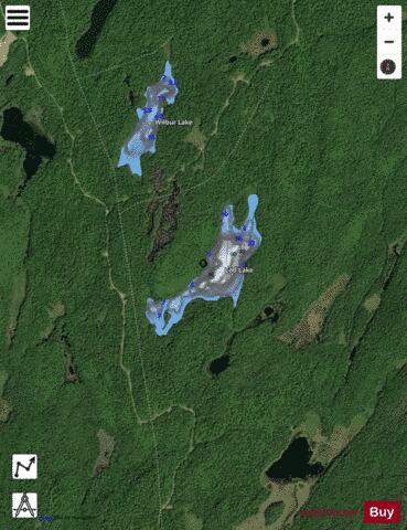 Cod Lake depth contour Map - i-Boating App - Satellite