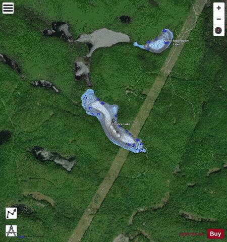 Crevice Lake depth contour Map - i-Boating App - Satellite