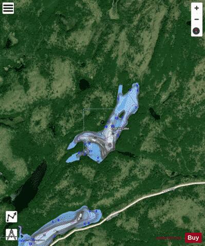 Crocan Lake depth contour Map - i-Boating App - Satellite