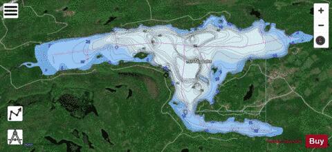 Crosby Lake depth contour Map - i-Boating App - Satellite