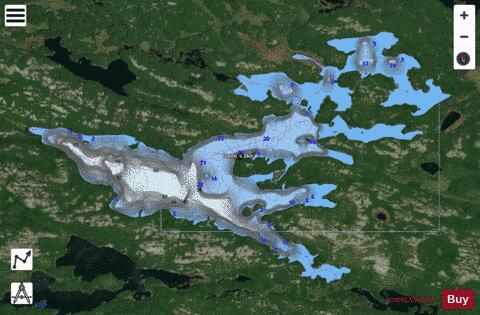 David Lake depth contour Map - i-Boating App - Satellite