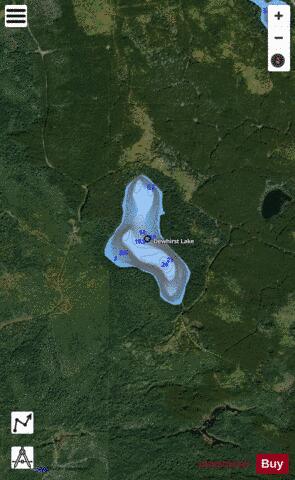 Dewhirst Lake depth contour Map - i-Boating App - Satellite