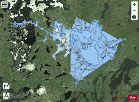 Donald Lake depth contour Map - i-Boating App - Satellite