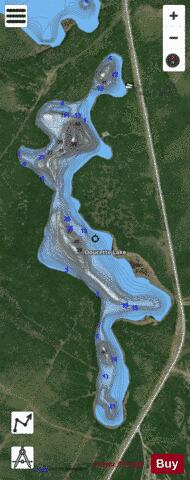 Doucette Lake depth contour Map - i-Boating App - Satellite