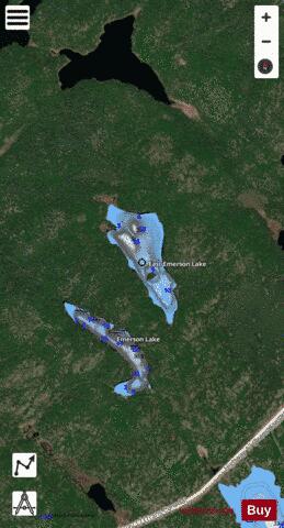 East Emerson Lake depth contour Map - i-Boating App - Satellite