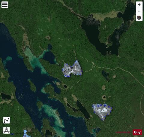 East Of Meteor Lake depth contour Map - i-Boating App - Satellite