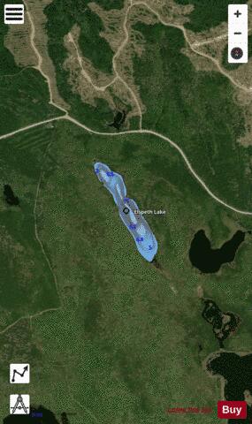 Elspeth Lake depth contour Map - i-Boating App - Satellite
