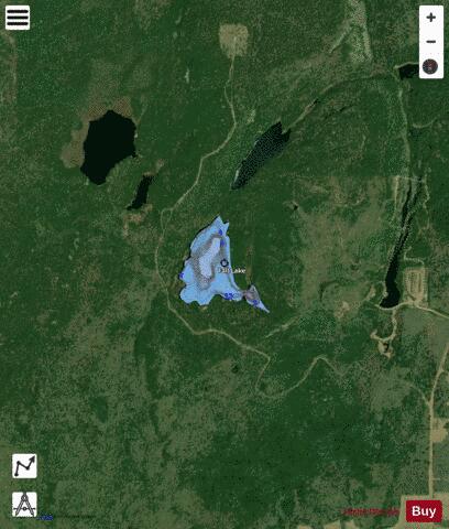 Fall Lake depth contour Map - i-Boating App - Satellite