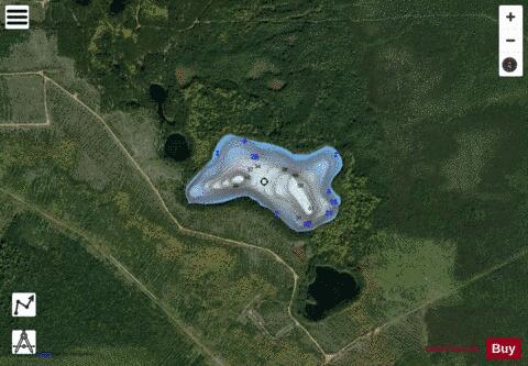 Flipper Lake Moody Galna depth contour Map - i-Boating App - Satellite