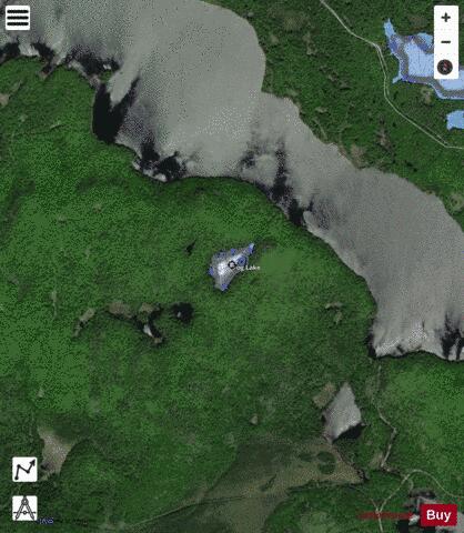 Fog Lake depth contour Map - i-Boating App - Satellite