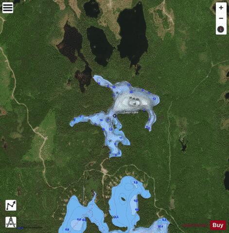 Galer Lake depth contour Map - i-Boating App - Satellite