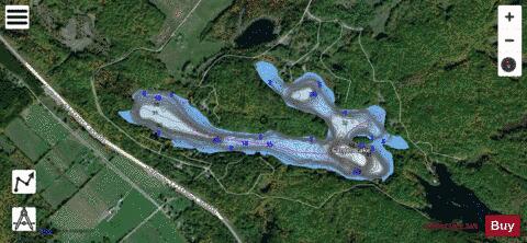 Garden Lake depth contour Map - i-Boating App - Satellite