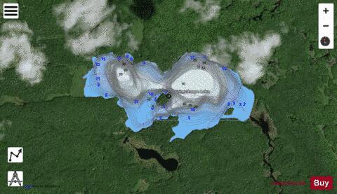 Grimsthorpe Lake depth contour Map - i-Boating App - Satellite