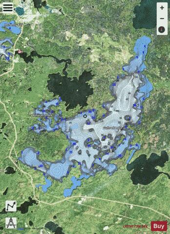 Gullrock Lake depth contour Map - i-Boating App - Satellite