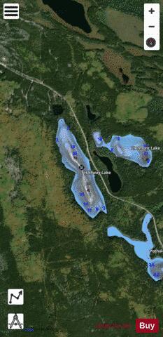 Halfway Lake depth contour Map - i-Boating App - Satellite