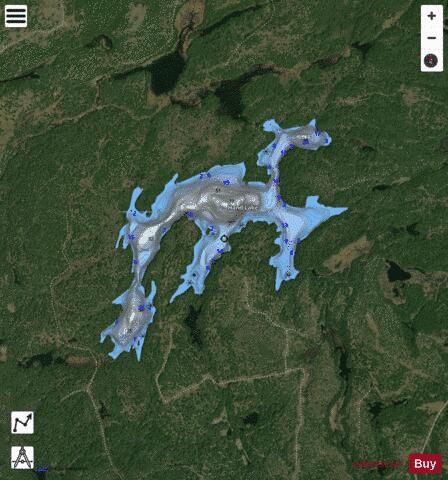 Hand Lake / Brownbear Lake depth contour Map - i-Boating App - Satellite