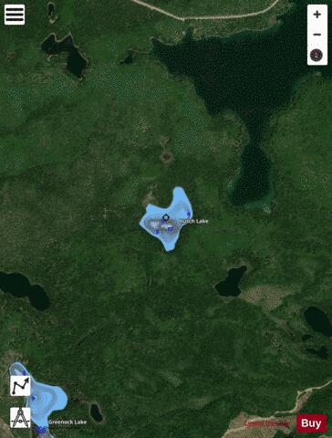 Hutch Lake depth contour Map - i-Boating App - Satellite