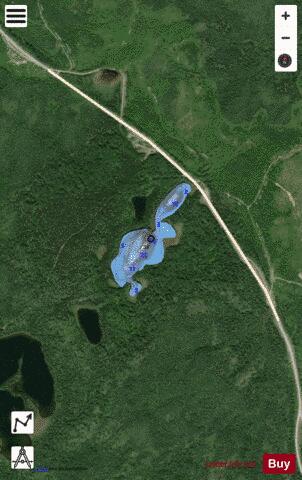 Johnny Lake Rupert depth contour Map - i-Boating App - Satellite