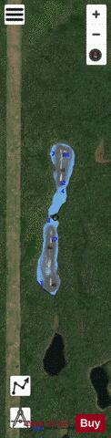 Kidney Lake depth contour Map - i-Boating App - Satellite