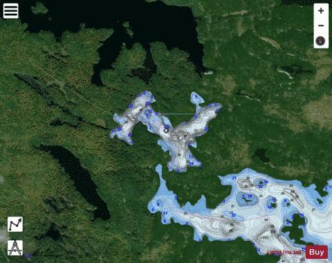 King Lake depth contour Map - i-Boating App - Satellite