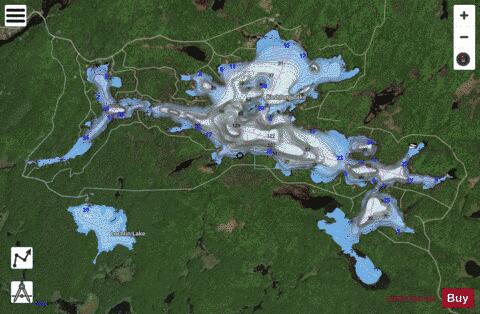 Koshlong Lake depth contour Map - i-Boating App - Satellite