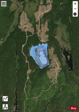 Lake No 10 Yarrow depth contour Map - i-Boating App - Satellite