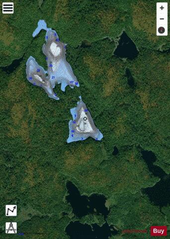 Lake No 2 Sault Ste Marie depth contour Map - i-Boating App - Satellite