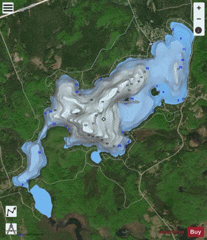 Lake Wollaston depth contour Map - i-Boating App - Satellite
