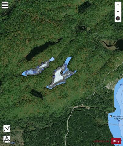 Larrys Lake No 2 depth contour Map - i-Boating App - Satellite