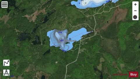 Lasswade Lake depth contour Map - i-Boating App - Satellite