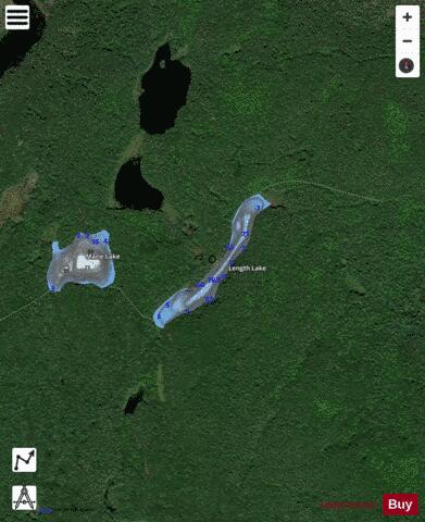 Length Lake depth contour Map - i-Boating App - Satellite