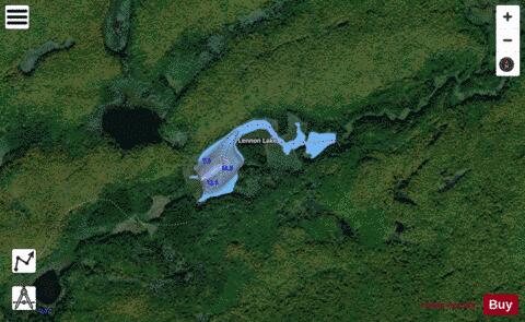 Lennon Lake depth contour Map - i-Boating App - Satellite