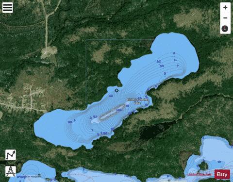 Little La Cloche depth contour Map - i-Boating App - Satellite