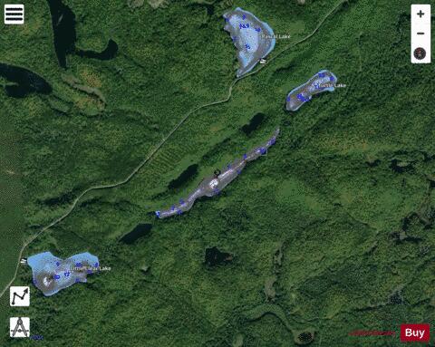 Long Lake Boulter depth contour Map - i-Boating App - Satellite