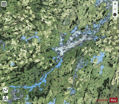 Lower Manitou Lake depth contour Map - i-Boating App - Satellite