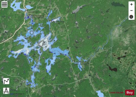 Manitouwabing Lake depth contour Map - i-Boating App - Satellite