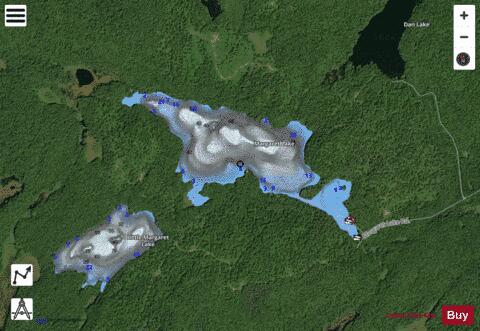 Margaret (Clear) Lake depth contour Map - i-Boating App - Satellite