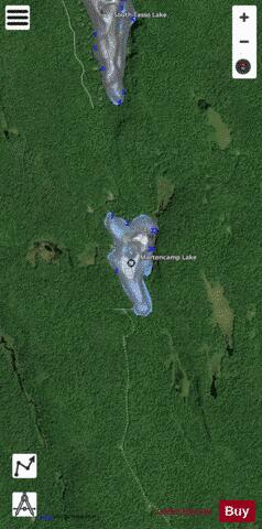 Marten Camp Lake depth contour Map - i-Boating App - Satellite