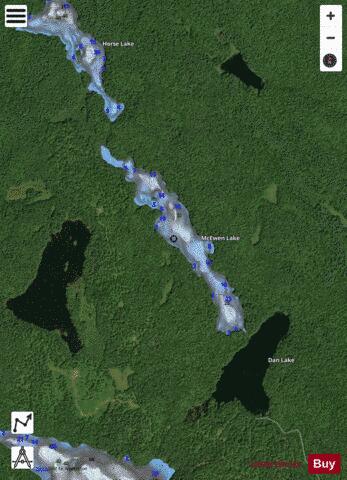 McKeown Lake depth contour Map - i-Boating App - Satellite