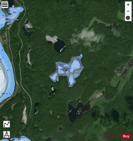 Midway Lake depth contour Map - i-Boating App - Satellite