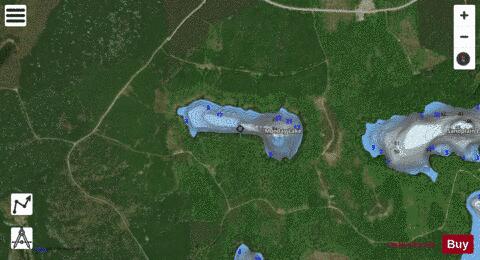 Monday Lake depth contour Map - i-Boating App - Satellite