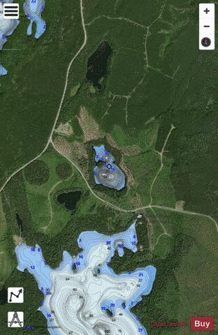 Moose Lake Corkill depth contour Map - i-Boating App - Satellite