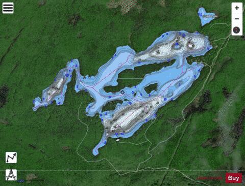 Mosque Lake depth contour Map - i-Boating App - Satellite