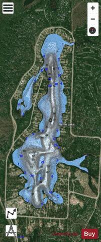 Nellie Lake depth contour Map - i-Boating App - Satellite
