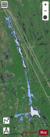 Nine Mile Lake depth contour Map - i-Boating App - Satellite