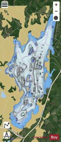 Otter Lake A depth contour Map - i-Boating App - Satellite