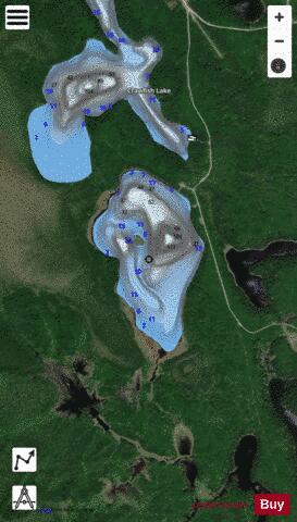 Pallet Lake Duff depth contour Map - i-Boating App - Satellite