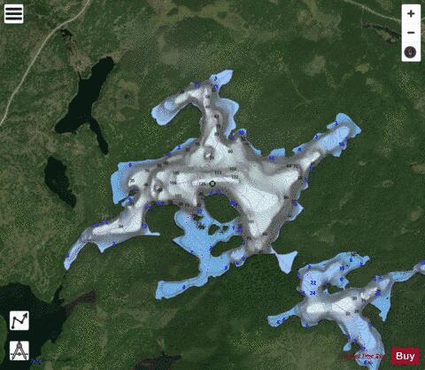 Pan Lake depth contour Map - i-Boating App - Satellite