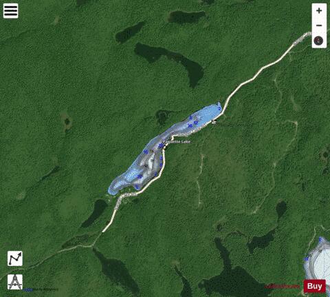 Paquette Lake depth contour Map - i-Boating App - Satellite
